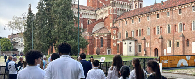 Gli allievi del CIOFS-FP di Vercelli all'inaugurazione di “Risò” con la premier Meloni